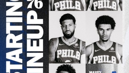 九游体育-76人VS骑士首发出炉：马克西&amp;乔治&amp;恩比德出战 骑士米切尔领衔